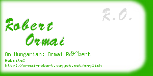 robert ormai business card